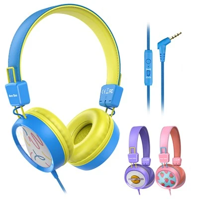 Auriculars per a nens amb fil de dibuixos animats de 3,5 mm per a l'escola