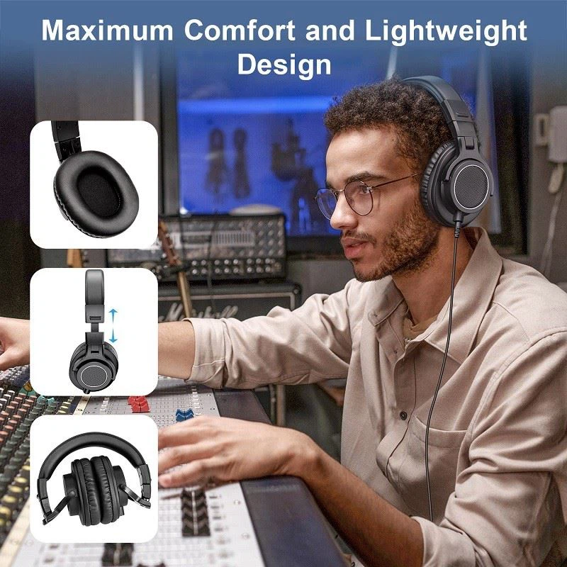 Over Ear Wired Monitor Headphones